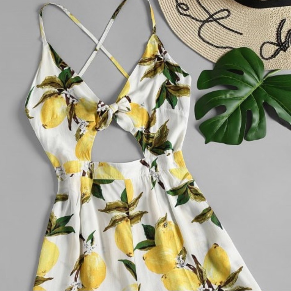 Zaful lemon romper